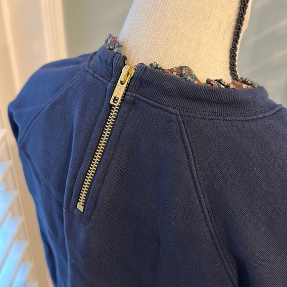 J. Crew XS navy sweatshirt with collar - Picture 3 of 3